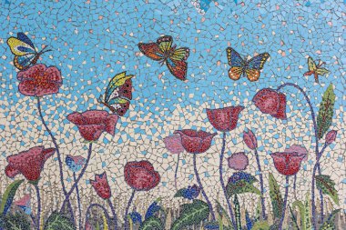 Soyut, doğal desenli seramik fayans.