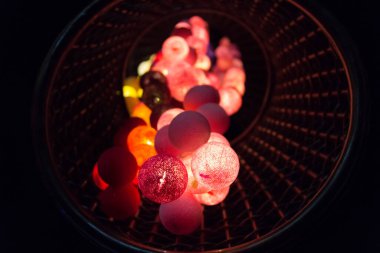 Renkli ampullerin soyut, yumuşaklığı.