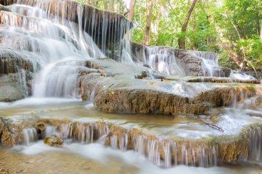 Kanchanaburi, Tayland 'daki Şelale' nin 6. katı..