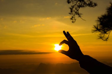 Phukradung Ulusal Parkı 'nda gün doğumu, Tayland.