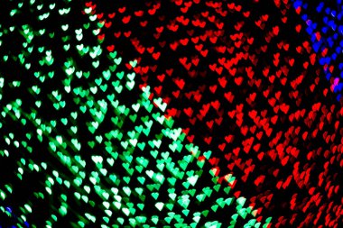 Renkli bokeh arkaplan, Sevgililer Günü geçmişi.