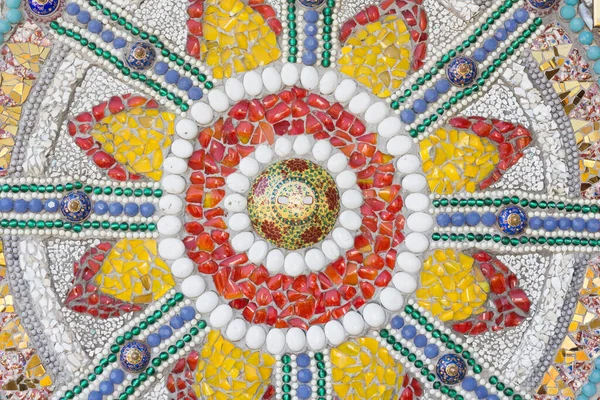 Bela Textura Mosaico Colorido Wat Pha Sorn Kaew Província Phetchabun — Fotografia de Stock