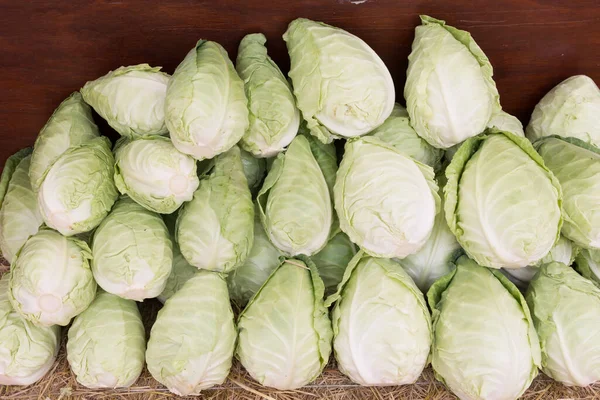 Pile Cabbages Market — Stock Photo, Image