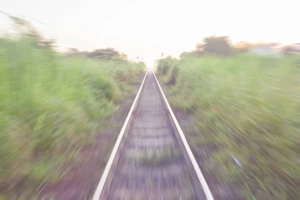 Velocidade Movimento Trem Movendo Conceito Rápido Trem Alta Velocidade — Fotografia de Stock