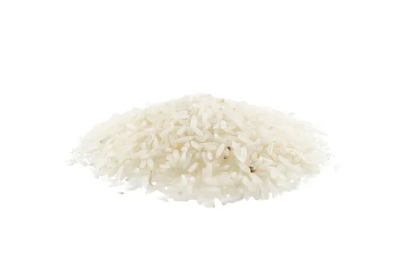 水稻籽粒在白色背景上 — 图库照片
