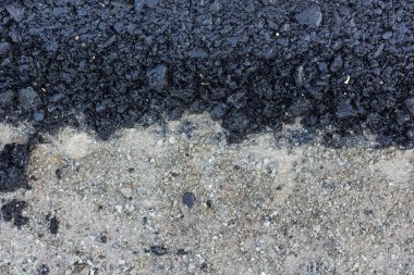 Yüzeyi kapatın Yeni bir asfalt yolu.