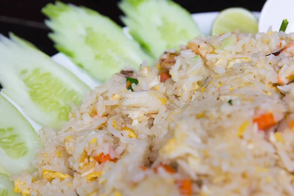 Nasi Goreng Dengan Kepiting Masakan Thailand — Stok Foto