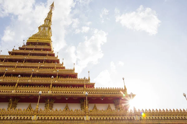 Beautiful Thai Temple Sky Khon Kaen Province Thailand — Fotografia de Stock