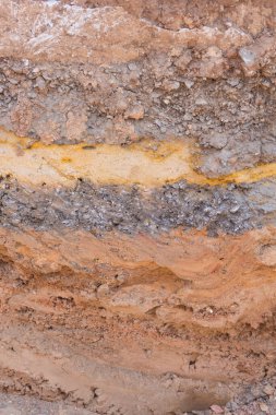 Asfalt yolun altındaki toprak parçası..