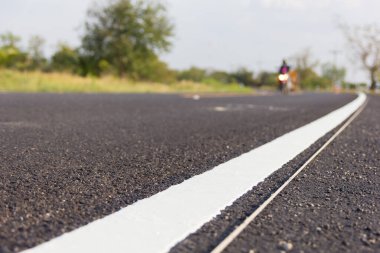 Yeni yol, yüzey yeni bir yol asfalt yol