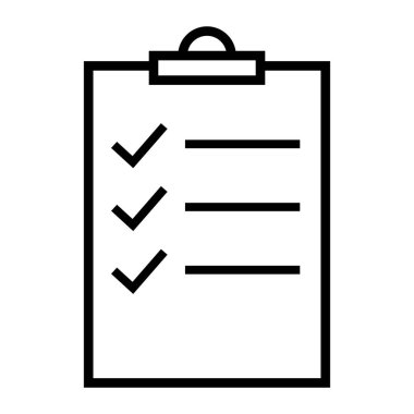 Kontrol listesi simgesi. Pano sembolü