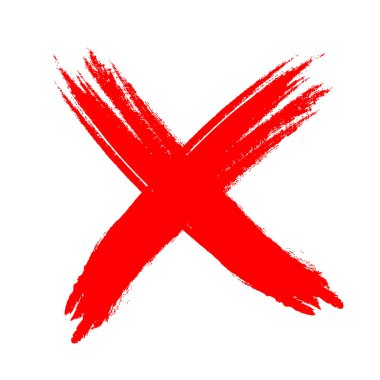 Grunge harfi X. Vektör illüstrasyonu