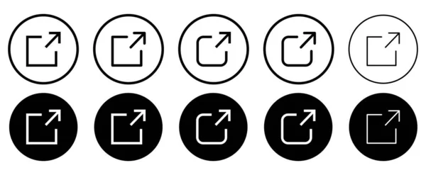 Externe Link Pictogram Set — Stockvector