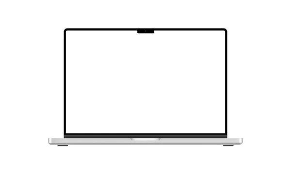 Novo Laptop Macbook Pro Com Tela Branco — Vetor de Stock