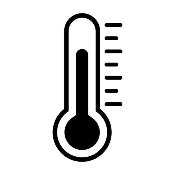 Ícone Temperatura Plana Ilustração Vetorial Isolada Sobre Fundo Branco —  Vetores de Stock