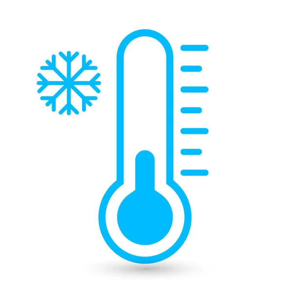 Koud Weer Thermometer Icoon Vector Illustratie Witte Achtergrond Kan Gebruikt — Stockvector