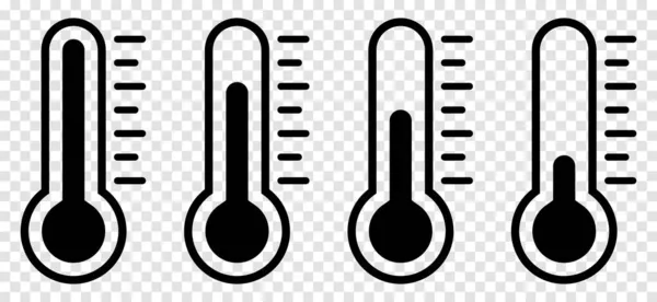Погодный Знак Набор Значков Температуры Использоваться Дизайна Веб Сайтов Мобильных — стоковый вектор