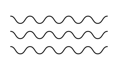 Dalga simgesi vektörü. Basit dalga işareti