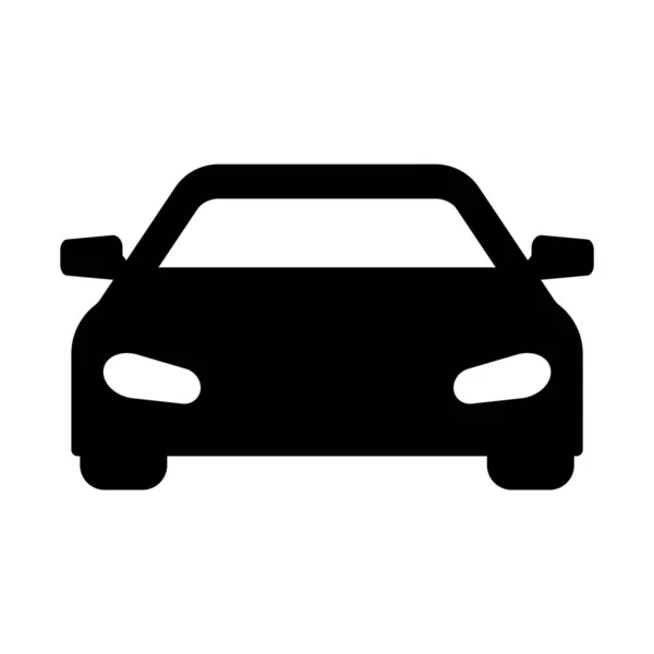 Ícone Vetor Carro Sedan Silhueta Carro Isolado Fundo Branco —  Vetores de Stock