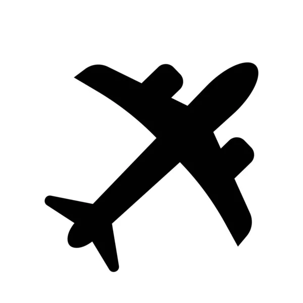 Icono Del Avión Logo Transporte Vectorial Aislado Sobre Fondo Blanco — Vector de stock