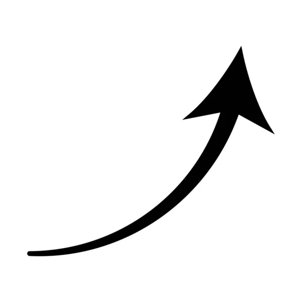 箭头图标 白色背景上孤立的矢量黑色图标 — 图库矢量图片