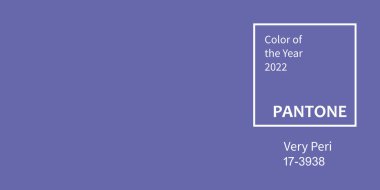 Pantone 2022 'nin Peri Trendi Rengi. Moda renginde arkaplan rengini izle. Vektör illüstrasyonu