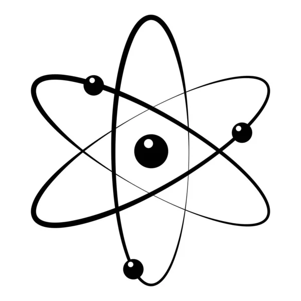 Ikona Atomu Módním Plochém Stylu Symbol Atomu Pro Design Webových — Stockový vektor