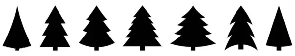Σύνολο Εικονιδίων Χριστουγεννιάτικο Δέντρο Εικονογράφηση Φορέας — Διανυσματικό Αρχείο