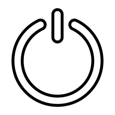 Sanat tarzında simge açma kapama düğmesi. Vektör illüstrasyonu beyaz arkaplanda izole edildi