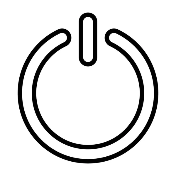 Tlačítko Ikony Zapíná Stylu Line Art Vektorové Ilustrace Izolované Bílém — Stockový vektor