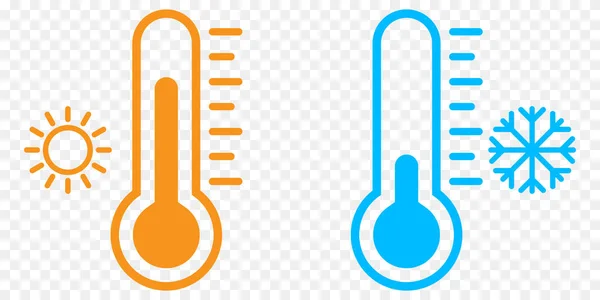 Thermometer Vector Icons Thermometer Cold Hot Symbol Can Use Web —  Vetores de Stock