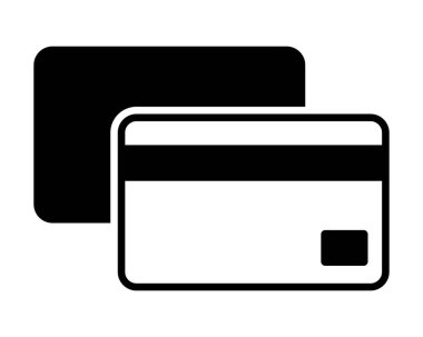 Kredi kartı simgesi vektörü