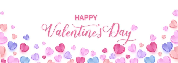 Happy Valentines Day Banner — Stockvektor