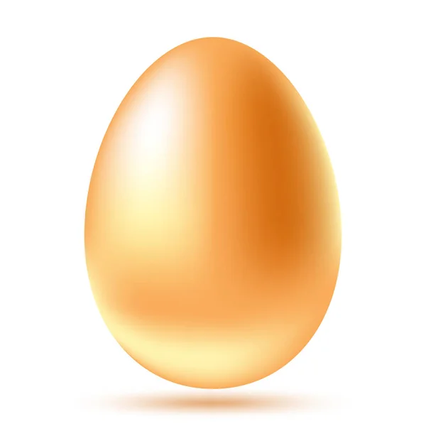 Golden Egg Vector Illustration Isolated White Background — Vettoriale Stock