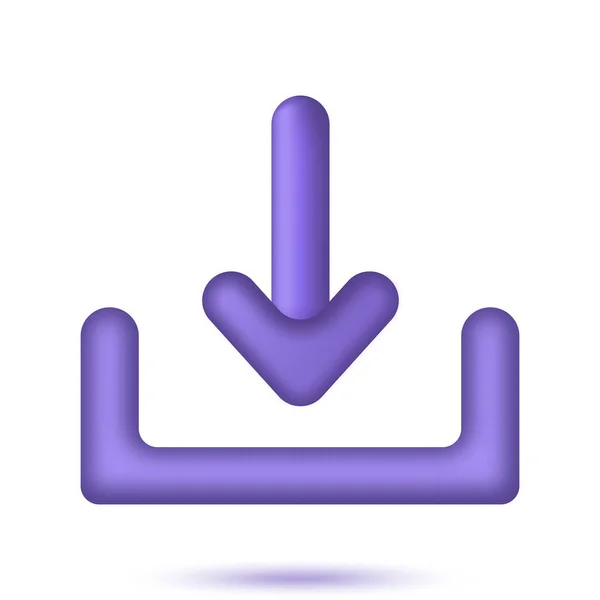 Icon Herunterladen Einfache Darstellung Isoliert Auf Weißem Hintergrund — Stockvektor