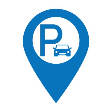 Park vektörü işareti. Vektör illüstrasyonu beyaz arkaplanda izole edildi