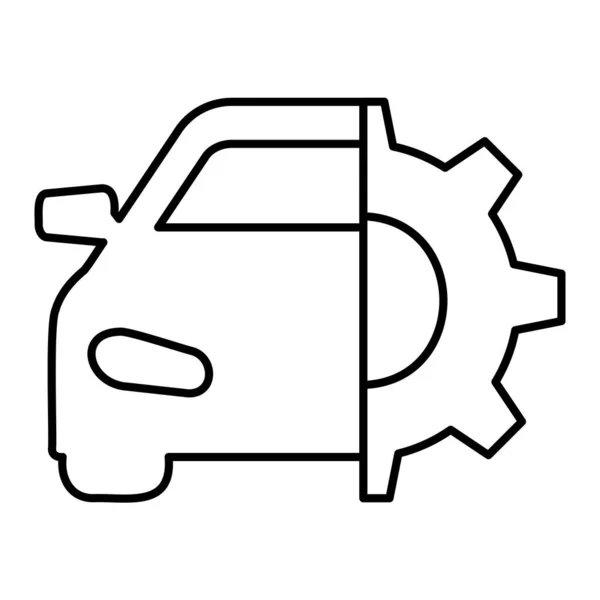 Car Repair Line Art Icon — Stock Vector