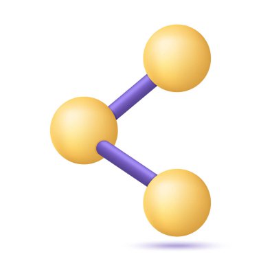 Bağlantı paylaşımı 3d simgesi