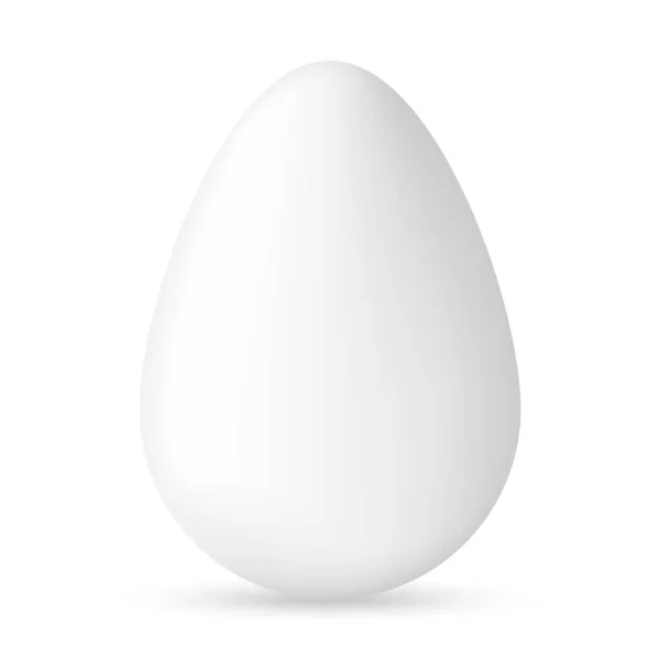 Uovo Bianco Icona Realistica — Vettoriale Stock