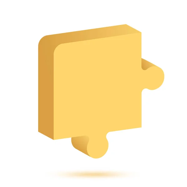 Шматок Головоломки Жовта Піктограма — стоковий вектор