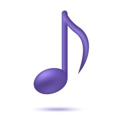 3d müzik nota simgesi