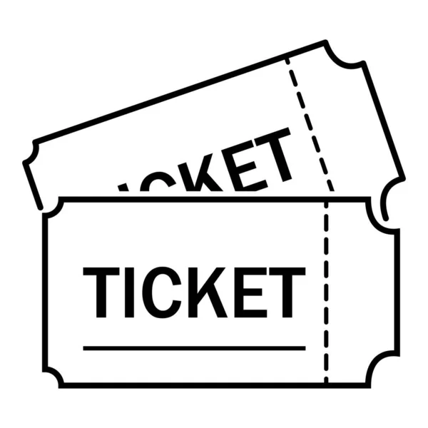 Ticket Vector Icono Estilo Línea Arte Símbolo Para Diseño Sitio — Vector de stock