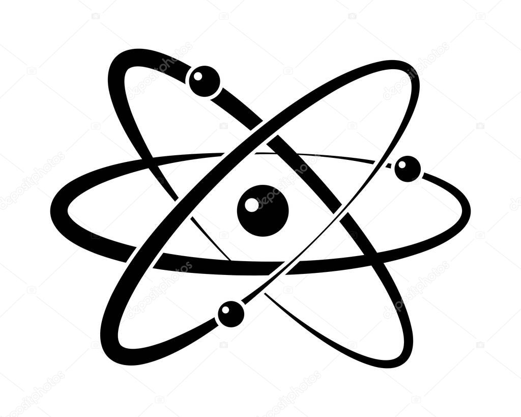 Atom icon in trendy flat style. Atom symbol for your web site design, logo, app, UI. Vector illustration, EPS10