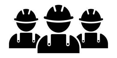 İnşaat işçisi vektör simgesi