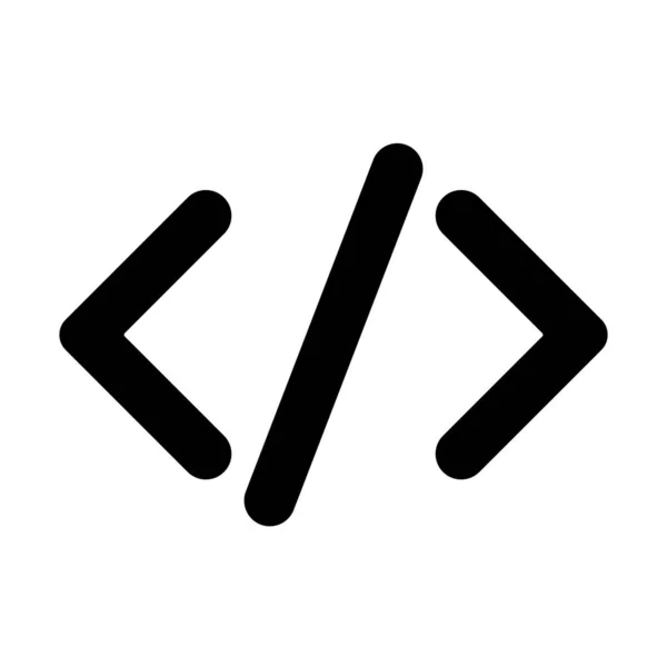 Icono Código Símbolo Código Para Diseño Sitio Web Logotipo Aplicación — Archivo Imágenes Vectoriales
