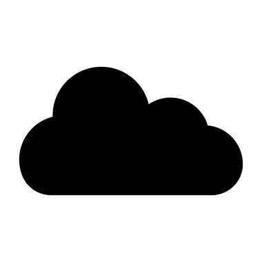 Bulut vektör simgesi. Vektör illüstrasyonu beyaz arkaplanda izole edildi