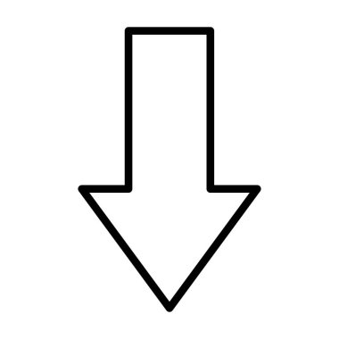 Ok vektör satırı simgesi