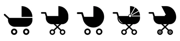 Ikonen Für Kinderwagen — Stockvektor