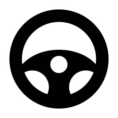 Araba tekeri ikonu. Vektör illüstrasyonu beyaz arkaplanda izole edildi