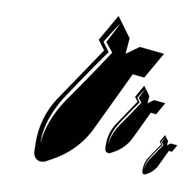 Bir dizi hava bombası simgesi 